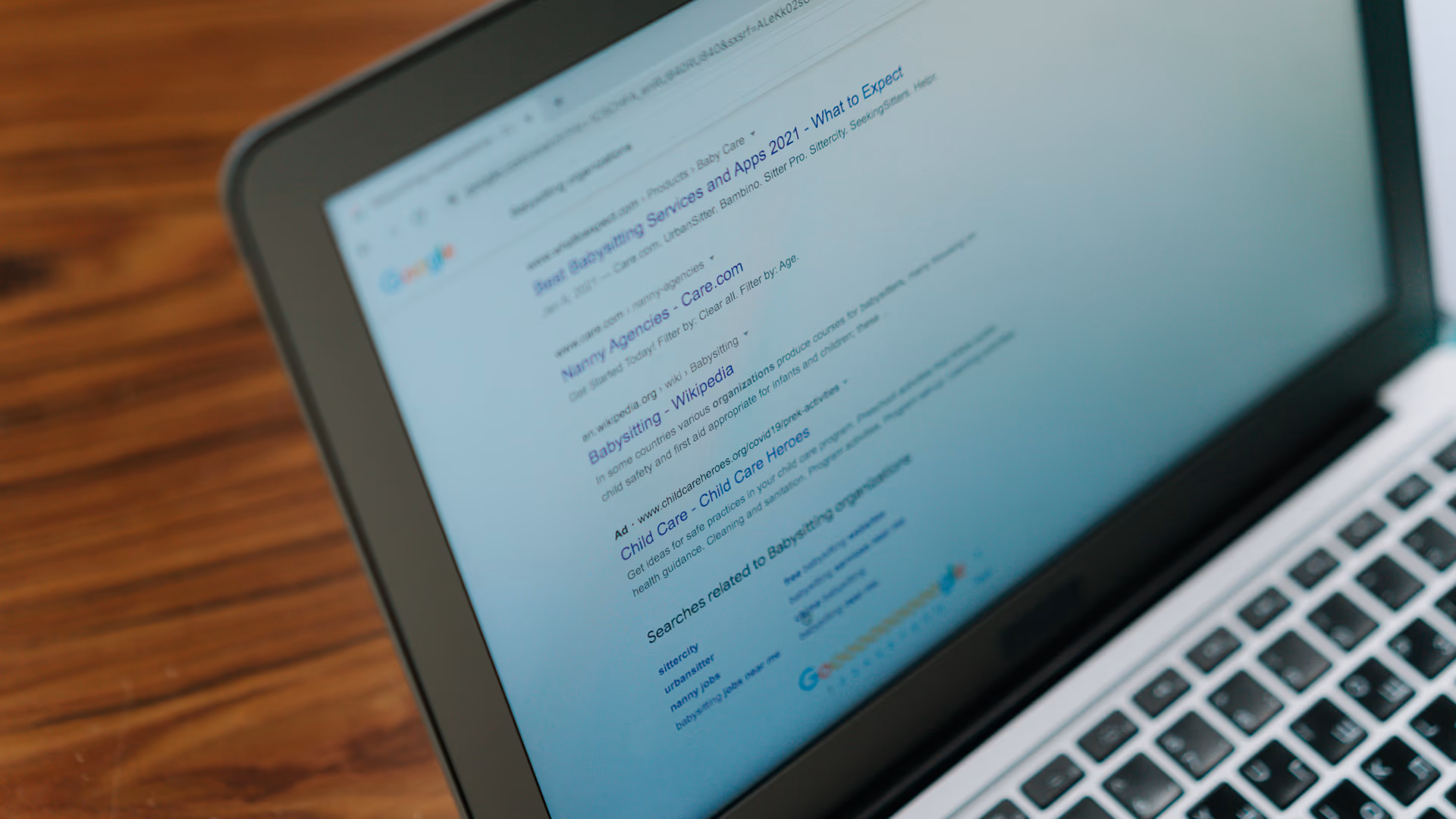 A close-up view of a laptop displaying a search engine page - Image by cottonbro studio from Pexels